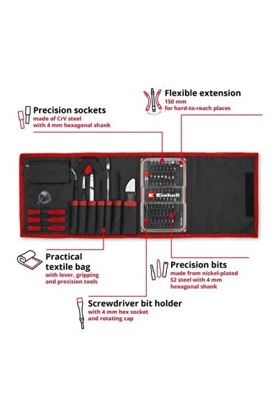 Einhell Orijinal 84 Parça Hassas Bits Seti - 49115050