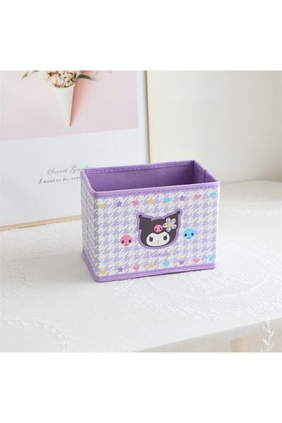 Miniso Kuromi Sanrio Hello Kitty Storage Organizer Box Cute Kuromi Cinnamoroll Cosmetic Stationery Underwea