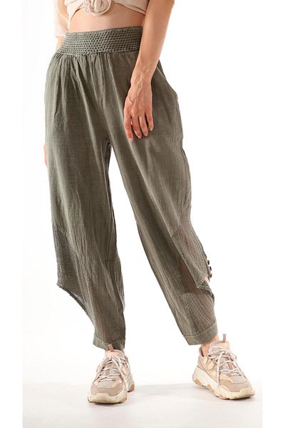 shE tekstil Leg Mesh Linen Shalwar