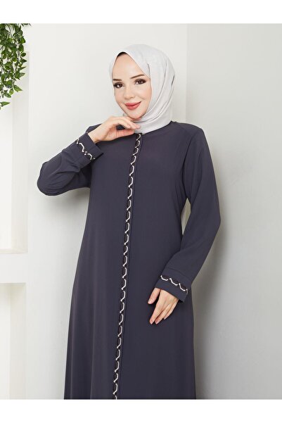 ESLEMNUR Gündelik Hac Ve Umrelik Zincir Nakışlı Ferace