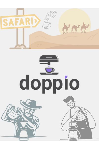 DOPPİO مجموعة ماكينة تحضير القهوة الكهربائية V60 من دوبيو، 12 قطعة، مع مطحنة كهربائية وقطارة