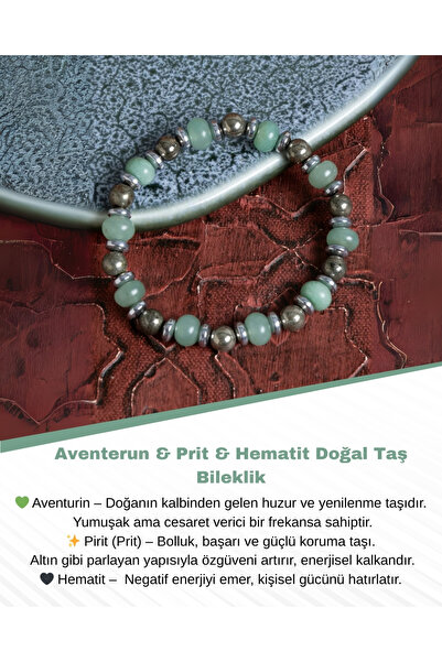 Saff Doğal Taş سوار من الحجر الطبيعي Aventerun & Prit & Hematite مع شهادة