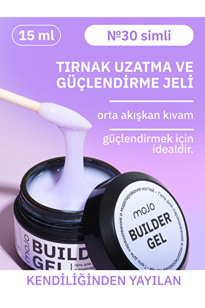 MOJO Kalıcı Oje Builder Gel 30 15gr Protez Tırnak Jeli – Profesyonel Jel Tırn...