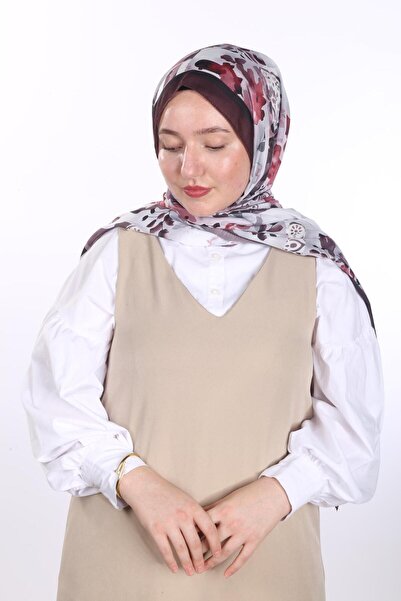 de LUNA Floral Pattern Pink Scarf