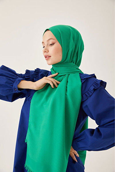 FRESCO SCARFS Жіночий палантин з шовковистої бавовни з жакардовим візерунком*відкритий Benetton