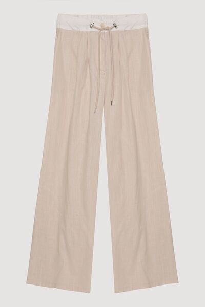 Quzu Beli Garnili Palazzo Pantolon - Bej