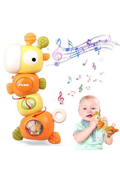 Twisoo 4-in-1 Baby Teething Sensory Rattle Chewable Teether Toys