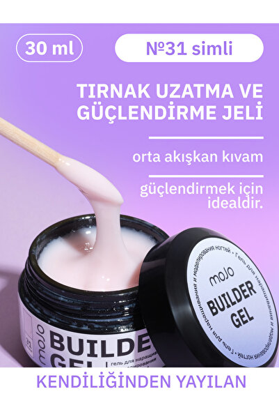 MOJO Builder Gel 31 (30 GR) Protez Tırnak Jeli, Rus Markası, Profesyonellerin...
