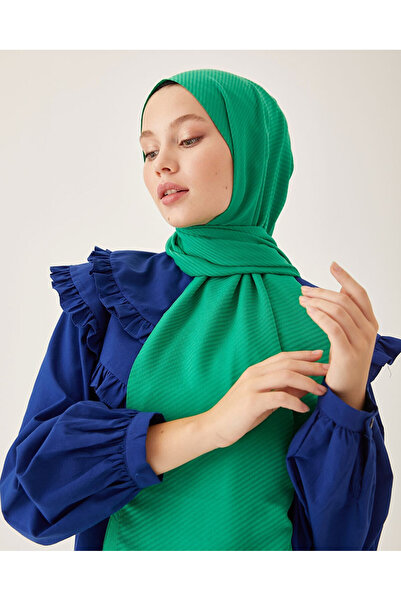 FRESCO SCARFS Жіночий палантин з шовковистої бавовни з жакардовим візерунком*відкритий Benetton