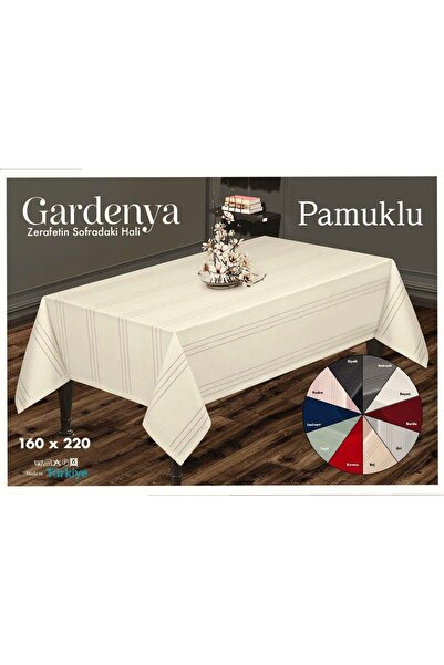 RKT Tekstil Pamuklu Colber Krem Masa Örtüsü
