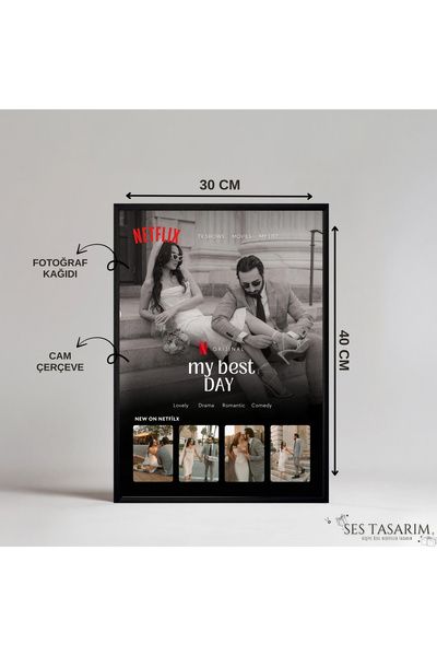 Sestasarmm My Best Day Poster Tablo, Çerçeve, Netflix, Kişiye Özel, Hediye, K...