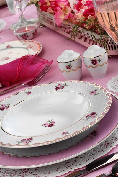 Kütahya Porselen 12 Kişilik 83 Parça 8556 Desenli Yemek Takımı LB83YT4308556