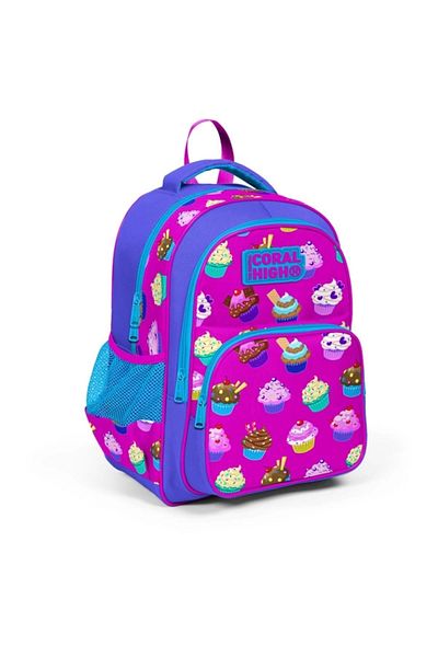 Coral High Rucsac școlar cu trei compartimente pentru copii, albastru, roz 23495