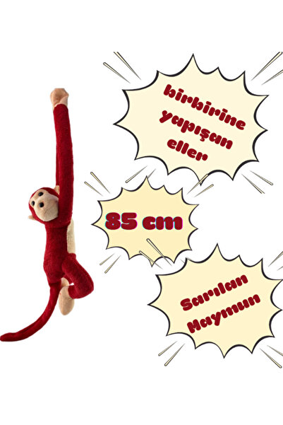 esdishopping Elleri Yapışan Oyun Ve Uyku Arkadaşı Peluş Maymun Oyuncak Sarılan Maymun
