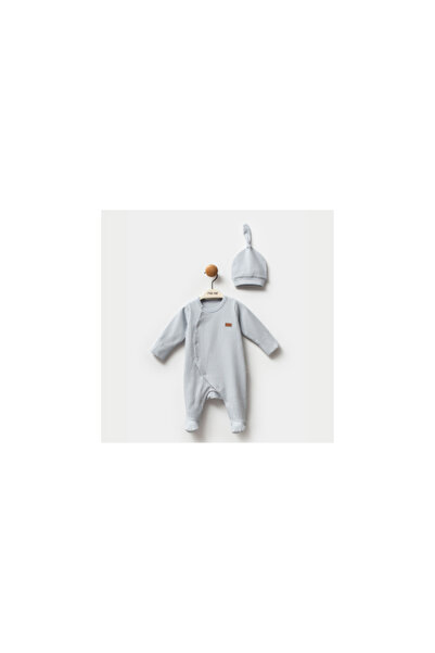 HENGAME Moi Noi Baby Boy Galaxy Patterned Hat Cotton Jumpsuit - Gray (0-3 / 3-6 Months)