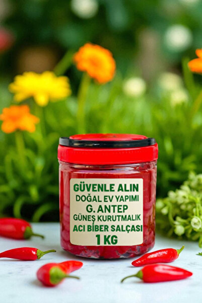 GÜVENLE ALIN G. ANTEP DOĞAL EV YAPIMI GÜNEŞ KURUTMALI KATKI MADDESİZ ACI BİBE...