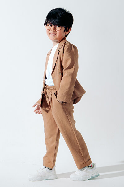 Çelix Kids Kruvaze Spor Ceketli Salaş 3’Lü Takım/Takım Elbise/Damatlık/Özel Gün Takım/Düğün/ Doğum Günü