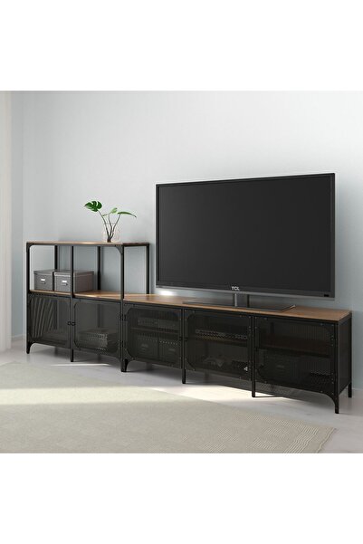 IKEA tv sehpası, siyah, 250x36x95 cm