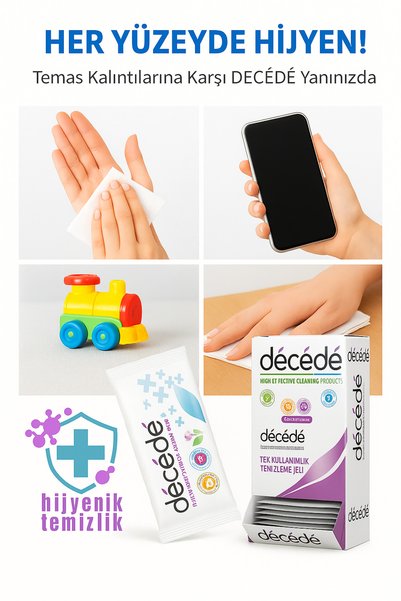 Decede جل تنظيف اليدين القابل للتصرف 120 قطعة