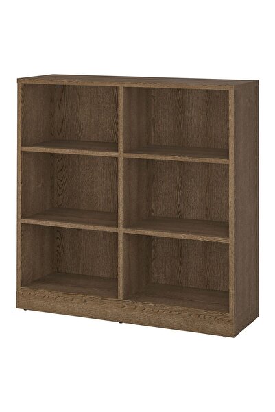 IKEA açık kitaplık, meşe kaplama-kahverengi, 121x37x120 cm
