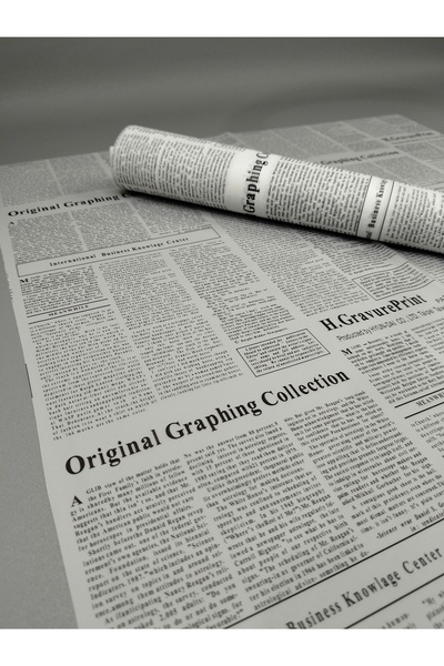 ÇINARASYADAHOME Gazete Desenli Beyaz Buket Ambalaj Kağıdı Retro Şık Çiçek ve ...