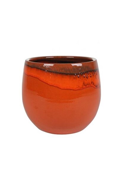 Genel Markalar Via Gardenia Charlotte Turuncu Seramik Saksı 23 * 20Cm