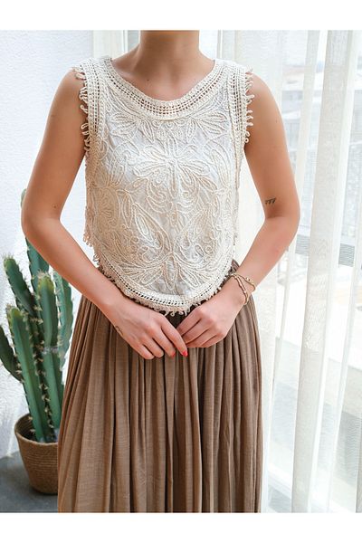 BLUE DAY'S Crochet Tank Top