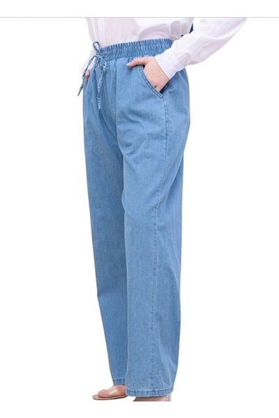 couis High Waist Elastic Waist Loose Leg No Lycra