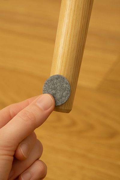 TREND KULP 24 mm Adhesive Furniture Leg Felt Floor Protector Table Chair Parquet Protection Pad (Pack of 33)