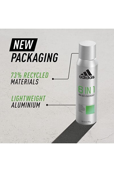adidas 6in1 Anti-Perspirant Spray for Men – 150ml | Long-Lasting Odor Protection
