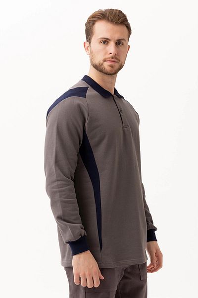 Kardelen İş Elbiseleri Flora Polo Neck Sweatshirt - Long Sleeve, Relaxed Fit, Cotton, for Casual and Business Use