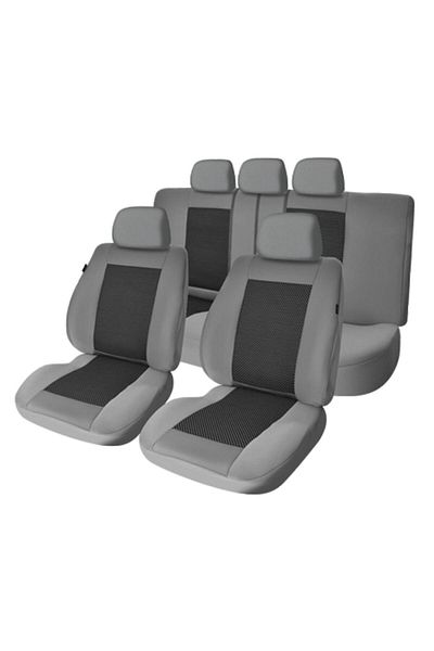 SMARTIC Car seat covers, Lux, 11 pieces, airbag compatible, foldable, 3 layers of material