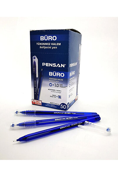 Pensan مجموعة أقلام حبر جاف زرقاء (12 قطعة)