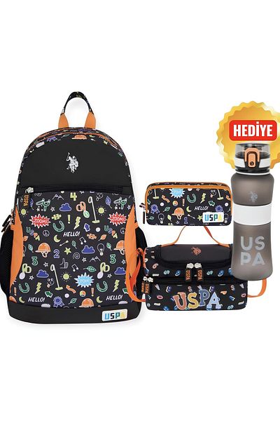 U.S. Polo Assn. Elementary School Backpack, Lunchbox, Pencil Bag