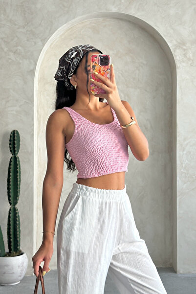 Mandlyz Διπλό ύφασμα με λεπτομέρεια Gipe με διπλό ώμο / Μπλούζα