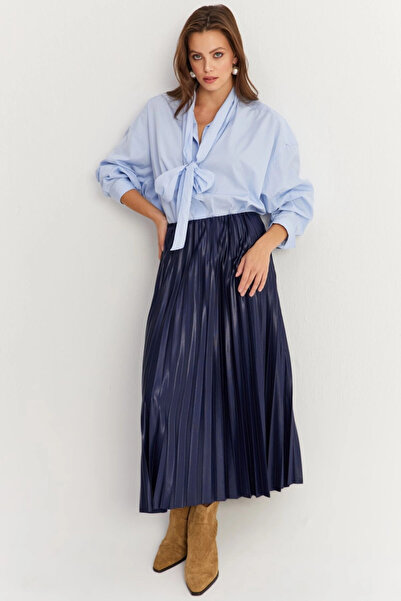 Cool & Sexy Жіноча плісирована спідниця пурпурного кольору з еластичною талією GC190