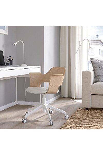 IKEA çalışma sandalyesi, ağartılmış meşe kaplama-gunnared açık bej