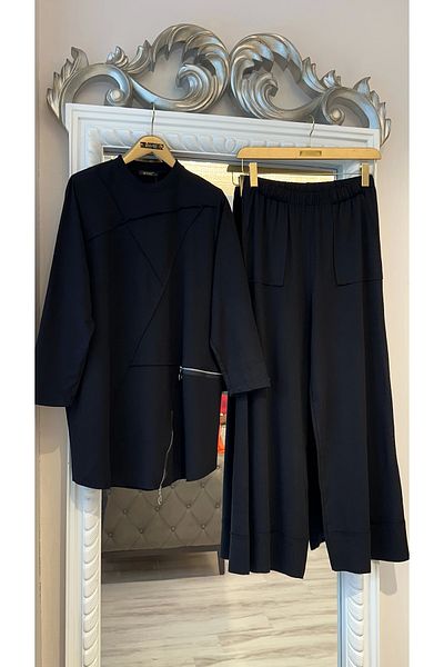 Invee 7111 Cotton Suit - Black