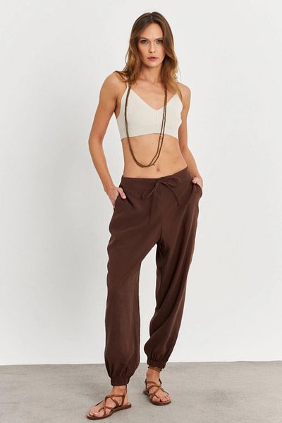 Cool & Sexy Brown Kubra Shalwar Trousers - Women's Gç900