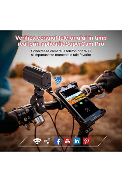 MILARIS Sports Action Camera 5K Ultra HD 30 FPS, Water Resistant, WiFi Function, 170° Wide Angle