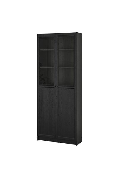 IKEA Cam/Panel Kapaklı Kitaplık, Genişlik: 80 cm  Derinlik: 30 cm  Yükseklik: 202 cm