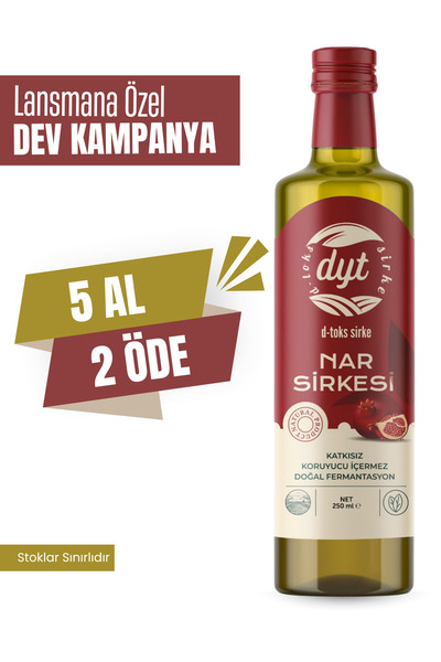 dyt d-toks sirke Detox Nar Sirkesi Ödem atmaya yardımcı 250 ml