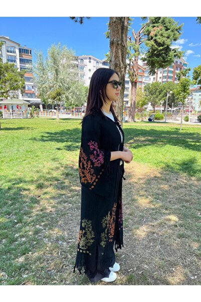 Sobe Hediyelik Tokat Taş Baskı Çiçek Desenli Kaftan Pareo
