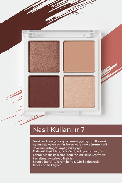Dermavise Eye Shadow Palette Göz Farı Paleti 4 Renk