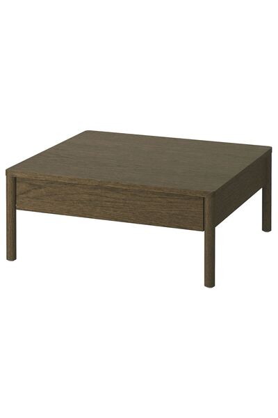 IKEA orta sehpa, meşe kaplama-kahverengi, 84x82 cm