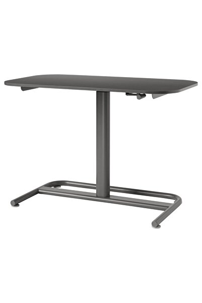 IKEA Yüksekliği Ayarlanabilen Çalışma Masası, Koyu Gri, Genişlik: 110 cm  Derinlik: 60 cm