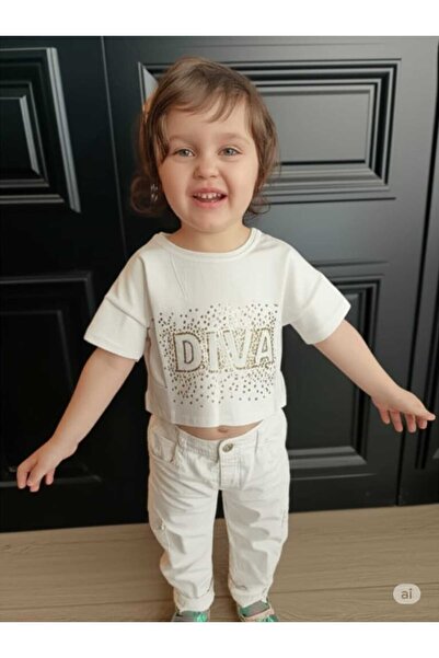 Store Nakışlı Süprem Kız Çocuk Crop Plaj