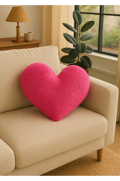 Plush Soft Plush Decorative Heart Cushion Pillow Throw Pillow Imported Toscano