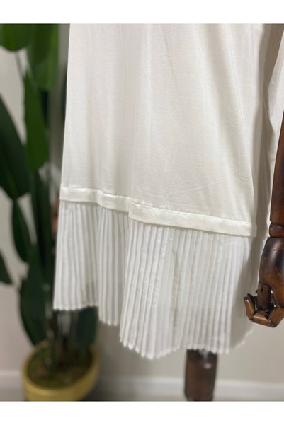 demet's collection قميص داخلي بدون أكمام برقبة دائرية مطوية