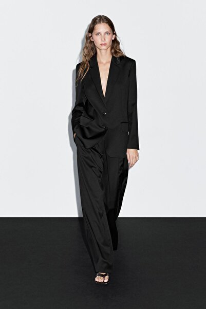 Massimo Dutti %100 serin yün pensli pantolon